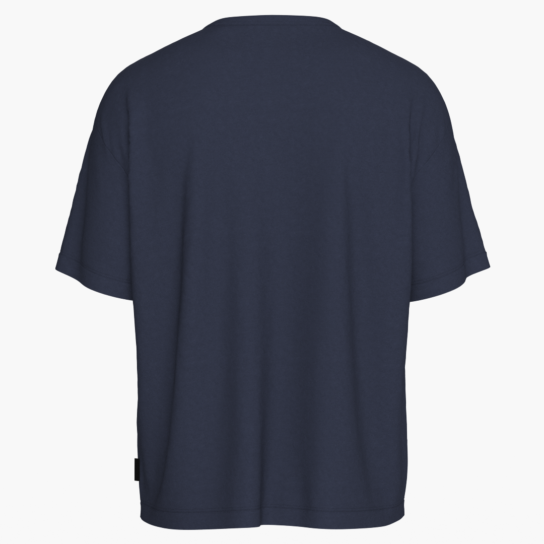 SportsTech Oversized T-Shirt (Navy Blau)