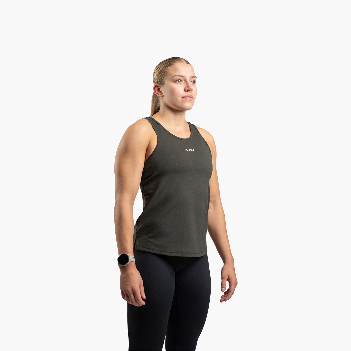 SportsTech Damen Long Top (Dunkelgrau)