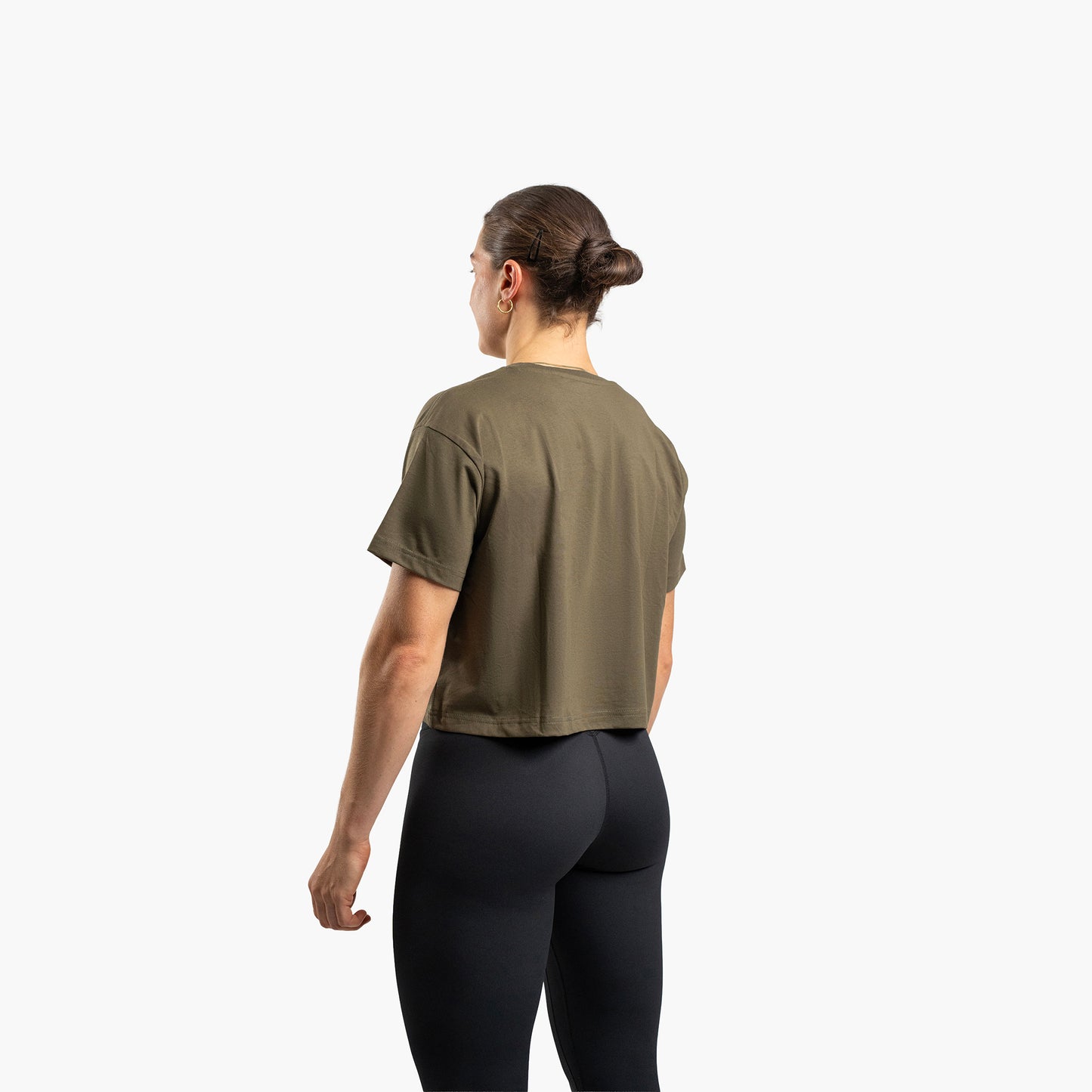 Damen SportsTech Box Crop T-Shirt (Ranger Green)
