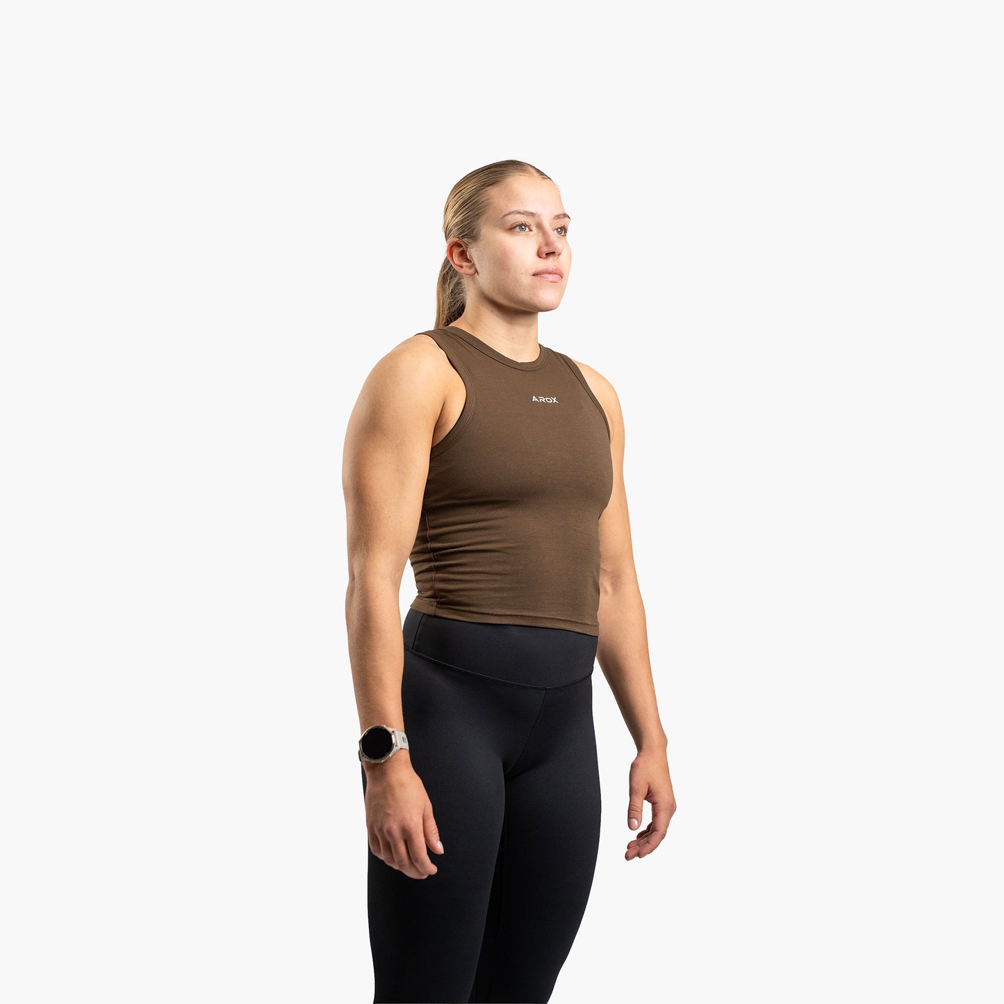 SportsTech Damen Top (Dunkelbraun)