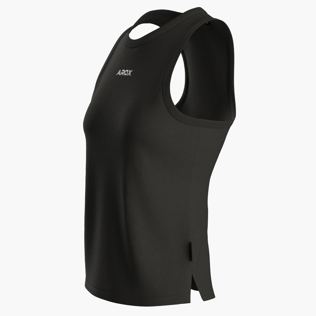 SportsTech Damen Long Top (Dunkelgrau)