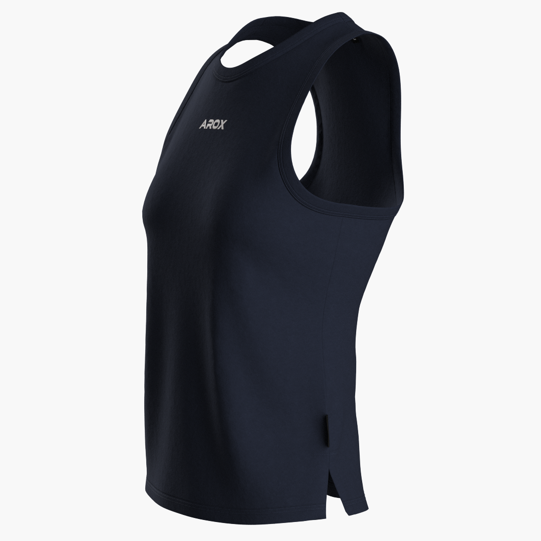 SportsTech Damen Long Top (Deep Navy)