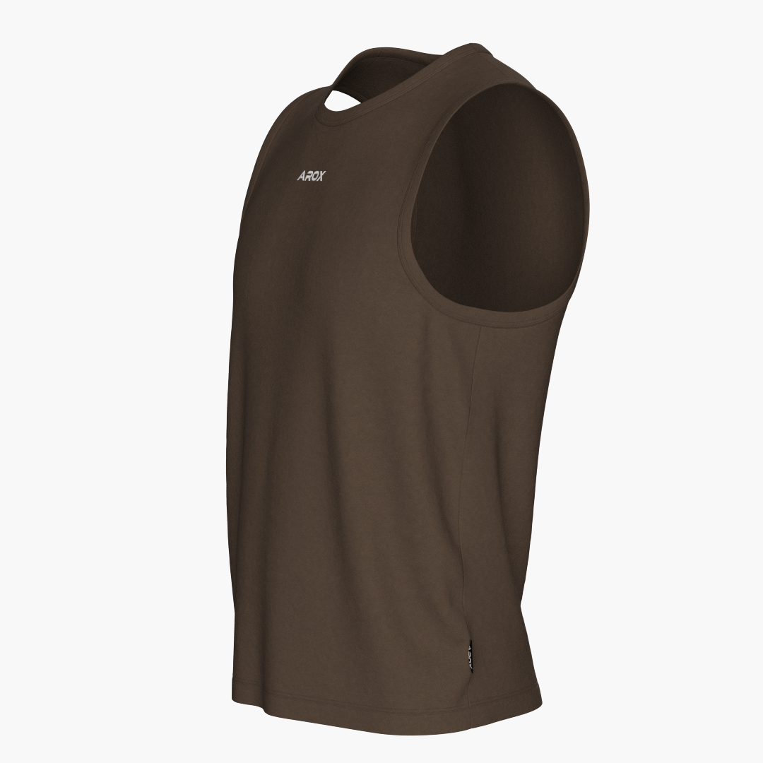 SportsTech Herren Tanktop (Dunkelbraun)