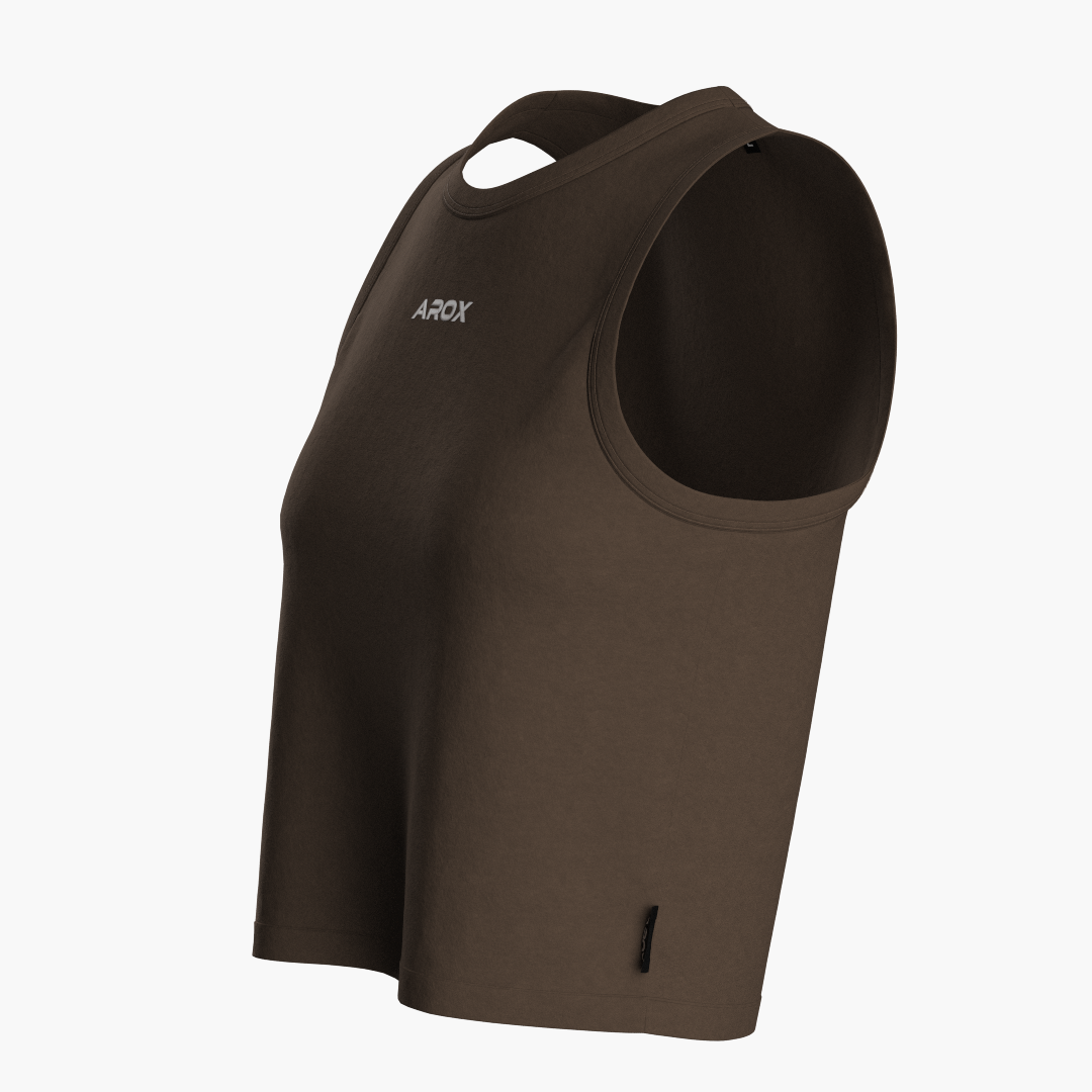 SportsTech Damen Top (Dunkelbraun)